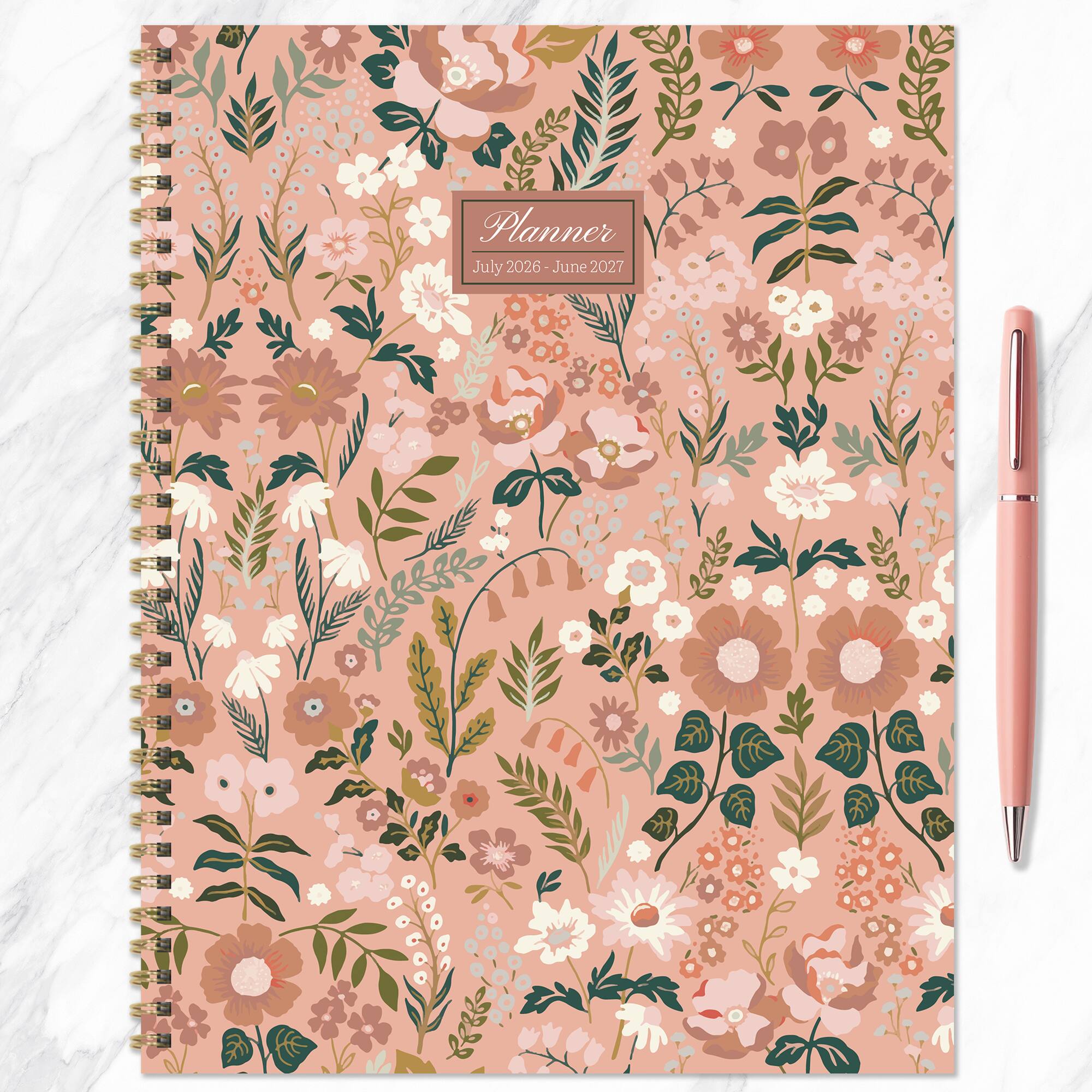 TF Publishing Large Blooming Pink Weekly Monthly Planner